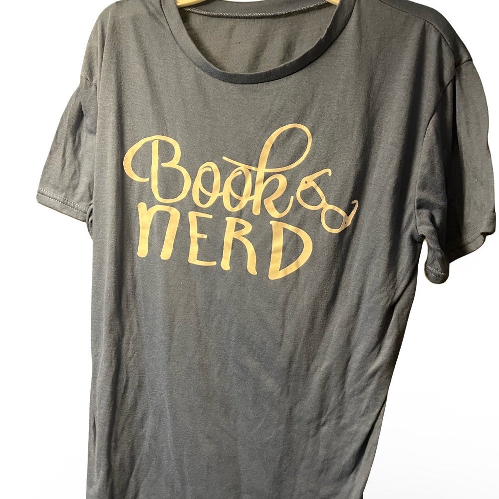 Blue 'Book Nerd' T-Shirt